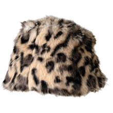 (Style 5) Leopard Print Fuzzy Bucket Hat Comfortable Hat Travel Camping Skiing Hat for Winter Sports  Style 4