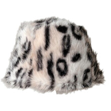 (Style 2) Leopard Print Fuzzy Bucket Hat Comfortable Hat Travel Camping Skiing Hat for Winter Sports  Style 4