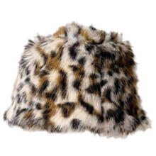 (Style 1) Leopard Print Fuzzy Bucket Hat Comfortable Hat Travel Camping Skiing Hat for Winter Sports  Style 4