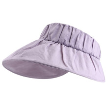 (Purple) Portable Wide Brims Sun Hat Foldable Adjust Size Hat for Women Sunproof Hat Outdoor Empty Top Hat Camping Visor Hat  Yellow
