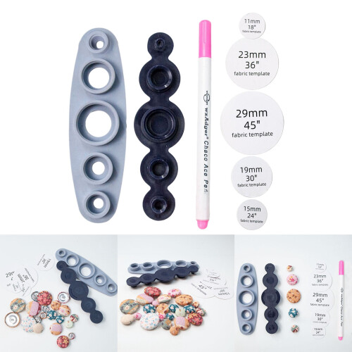 Verktøy for knapper til stoff, 11–29 mm, plast 1