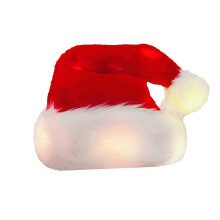 (Adult warm white) Comfortable LED Christmas Hats Casual Plush Portable Hats Windproof Warm Hats for Safe Night Adventures Like Camping