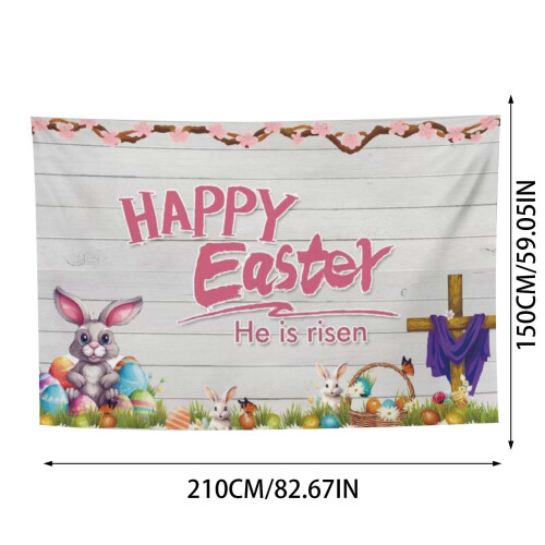 Easter flag tapestry wall decor 5 x 7 ft 2