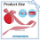 Rood-wit geruit lint, 20 m x 16 mm, polyester 2