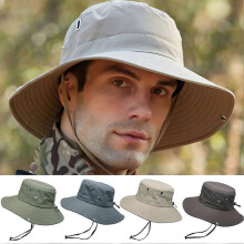 Men's Outdoor Sun Hat Wide Brim Summer Cap for Fishing Camping Breathable