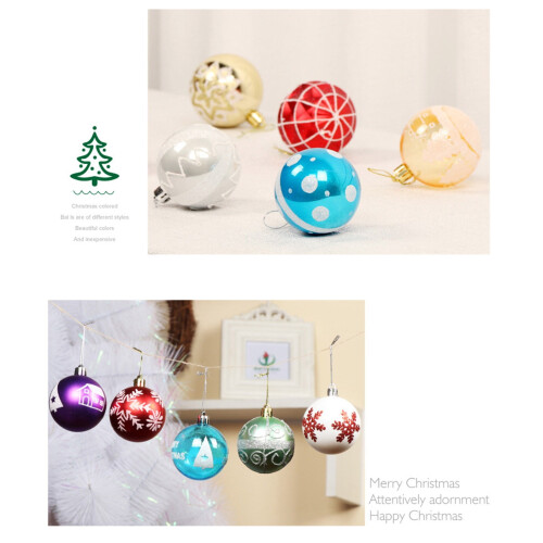 Gold Christmas Ball Ornaments 2.4 Inch 24 Pack 2