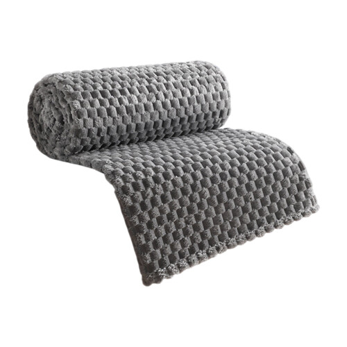 Coperta in velluto grigio 100x70 cm 1