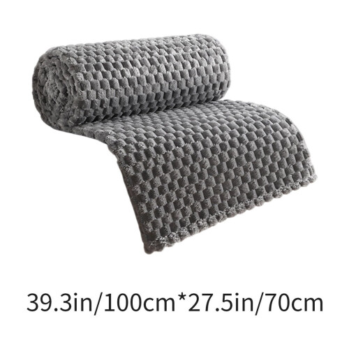 Coperta in velluto grigio 100x70 cm 2