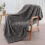 Coperta in velluto grigio 100x70 cm 5