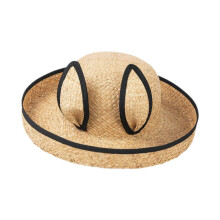 Straw Hat Lovely Breathable Cap Rabbit Ears Hat for Festival Outdoor Camping