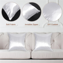 15 Pcs Sublimation Blanks Pillow Cases 16x16Inch White Cushion Covers Pillow Covers Heat Transfer DIY Custom Picture