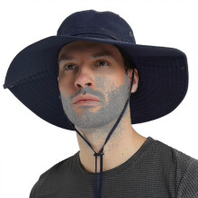 Super Wide Brim Sun Hat Upf50+ Waterproof Fishing Hiking Camping Hat