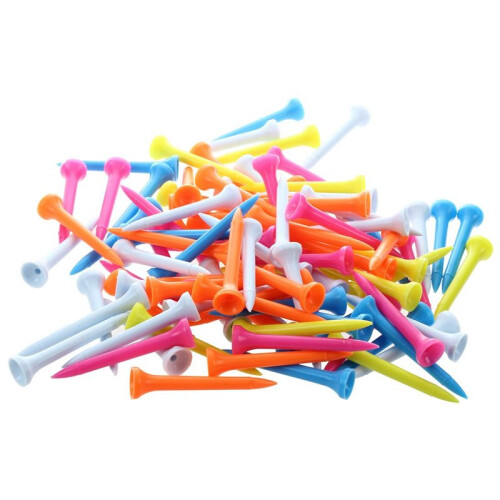 600 Pcs  Tees 54 mm Plastic Mixed Color 1