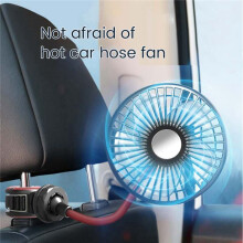 USB Portable Fan for Car Backseat Fan, 360Degree 3 Speeds Strong Wind 5V Fan with Adjustable Clip Electric Car Fan