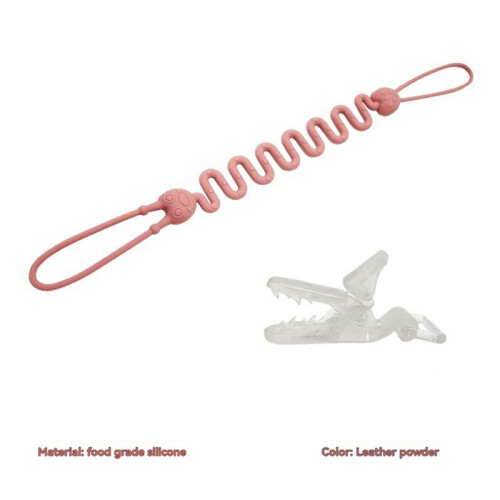 Set di Clip per Ciuccio In Silicone, 2 Pezzi, Portaciuccio Universale per Bambini e Bambine 1
