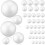 Witte schuimrubberen balletjes (40 stuks) – 9,9 cm rond, polystyreen 4