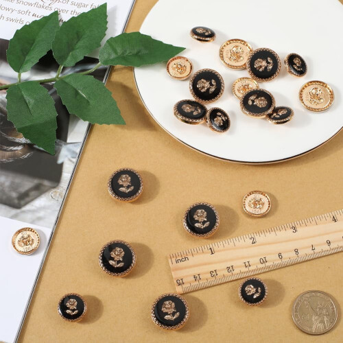 Vintage Κουμπιά από Σμάλτο με Τριαντάφυλλα 17mm & 22mm 20 τεμάχια 2