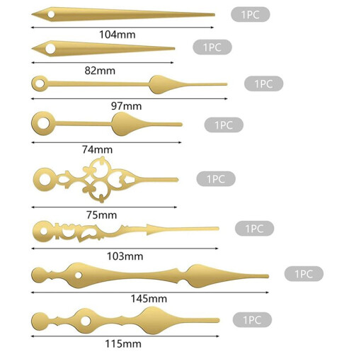 2set Clock Mechanism Silent Quartz Movement Machine Wall Hands Pointer Set for Replacing Clock Replacement Parts 2