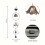 Zeceouar Solar Pendant Retro Copper Bell Rain Chain 3