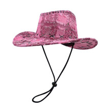 (rose Red) Multipurpose Party Decoration Western Sweet Cool Cowboy Hat Present Supplies Accessory for Outdoor Traveling Camping Rust red