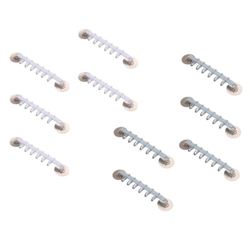 Strong Adhesive Hooks 6 Rows for Hanging in Kitchen and Bathroom Corners Traceless Hooks White &