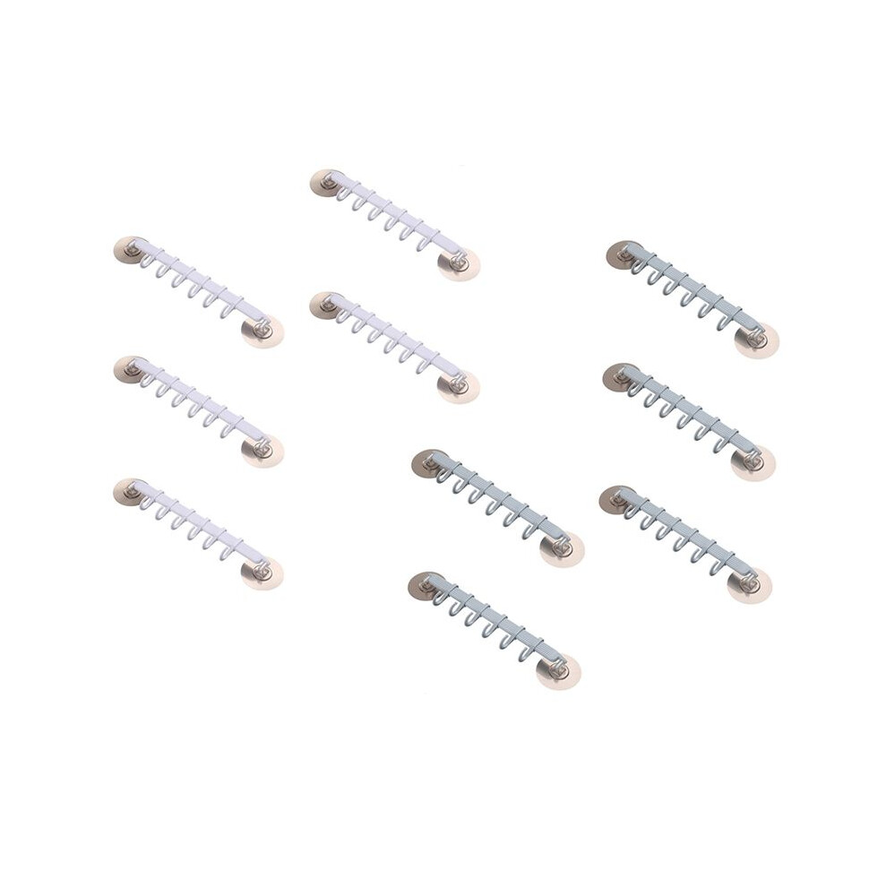Strong Adhesive Hooks 6 Rows For Hanging In Kitchen And Bathroom Corners Traceless Hooks White & 4712225306626