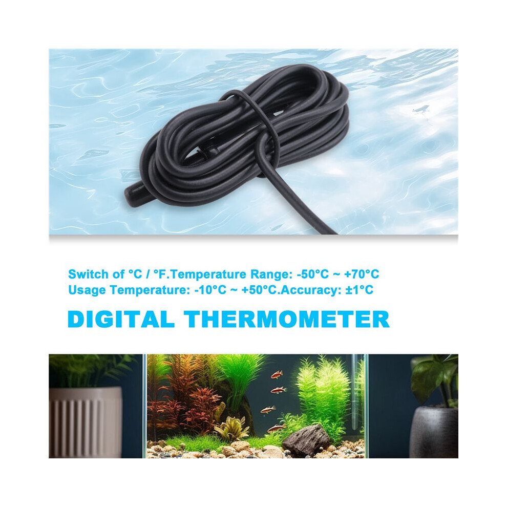 Digital LCD Fish Aquarium Marine Vivarium Thermometer -50C to 70 C