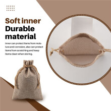 40 Pieces Sac En Toile De Jute Avec Cordon De Serrage,13Cmx10Cm Sac De Cadeau De Cordon De Toile De Jute Pochettes De Bijoux Pour Mariage Et Faveurs