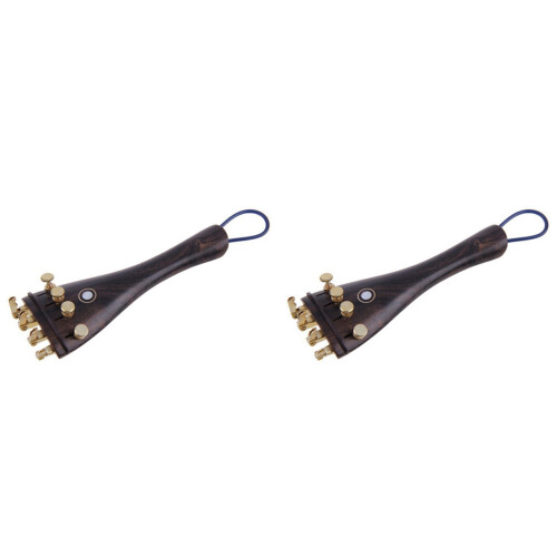 2X Ebony 4/4 Violin Fiddle Tailpiece