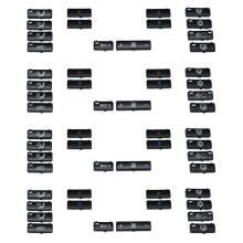 4X 14 Button Key Cap Car Air Conditioner A / C Control Panel Button Key Cover for E39 E53 525I 530I 540I M5