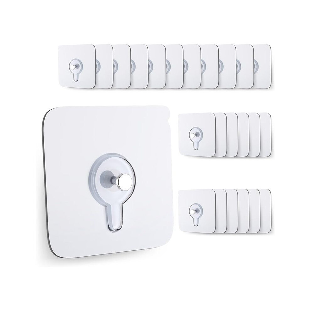 24 Pack-Adhesive Hooks, Waterproof Removable,Hooks For Walls No Damage,No Drill Picture Hangers 4712984440616