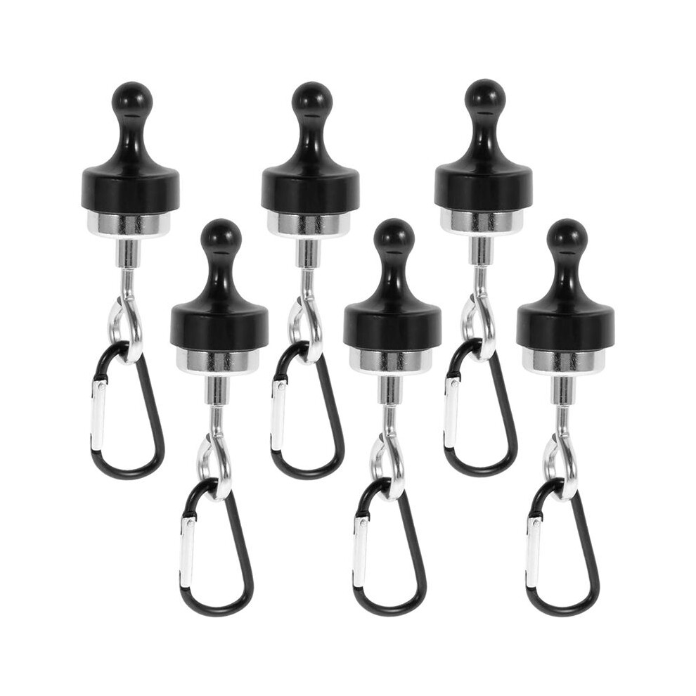 6Pcs Canopy Magnetic Hook Portable Camping Tent Magnetic Hook With Carabiner Cruise Hanging Sturdy Magnet Clip Hanger 6033601603176