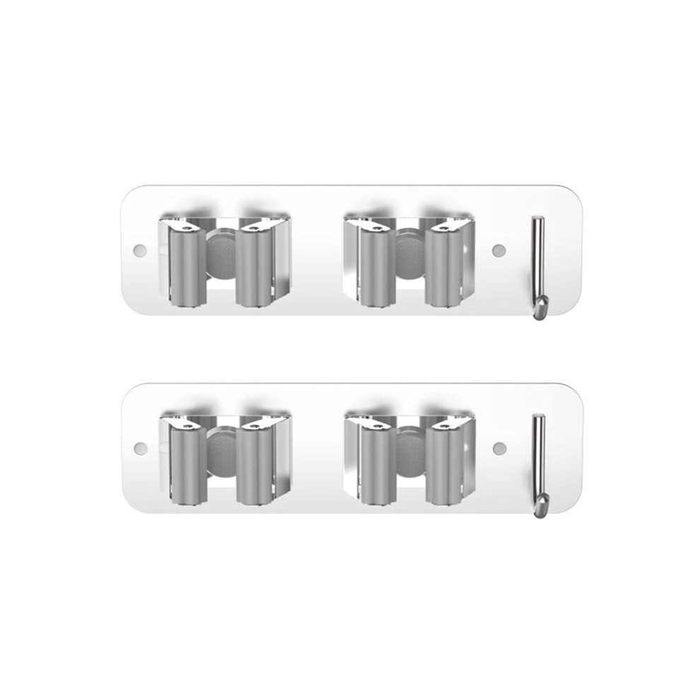 Wall Mounted Stainless Steel Mop Broom Holder, Mop Broom Organizer, Heavy Duty Mop Hooks, 2Pcs 4712796223483