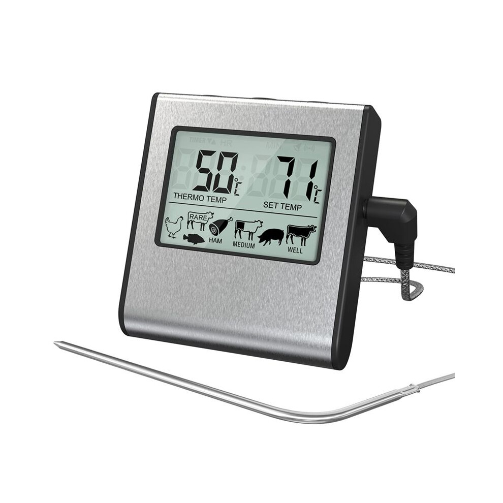Digital Meat Thermometer with Probe for Cooking LCD Display Food Electronic Temperaturemeter for Grill, Kitchen Use