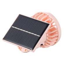 (1) Wearable Solar Powered Clip on Hat Fan Practical Outdoor Indoor Cooling Solution for Summer Outdoor Hiking Camping White