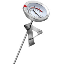 12 inch Mechanical Meat Thermometer Instant Read, Long Stem, Waterproof, No Battery Required, Stainless Steel Deep Fry Thermometer for Turkey, BBQ,