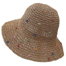 (One Size, Khaki) Breathable Sun Hat Holiday Spring Weaving Straw Hat Woman Commutes Camping Taking Photo Handmade Beach Hat for Girl  Beige One Size