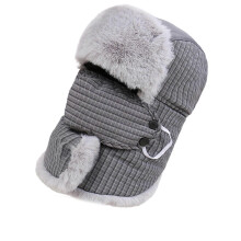 (OS, Gray) Fashion Winter Hat Adjustable Ear Flap Soft Lining Ushanka Hat for Daily Wear Outdoor Adventure Hiking Camping Headwear  light blue OS