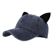 (Navy Blue) Cats Ear Baseball Hat for Girls Women Kitten Ears Casual Hat for Sports Gym Mountain Camping Hat Outdoor Activity  Burgundy