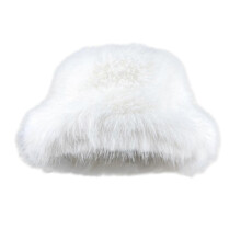(White) Winter Keep Warm Thick Bucket Hat Ladies Windproof Commute Camping Skiing Fisherman Hat Shopping Hat for Girlfriend  White