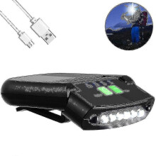 1 Pieces Led Clip On Cap Lights Usb Rechargeable Cap Flashlight Clip Waterproof Ultra Bright Hands-free Hat Light Flashlight Headlamp for Fishing Camp