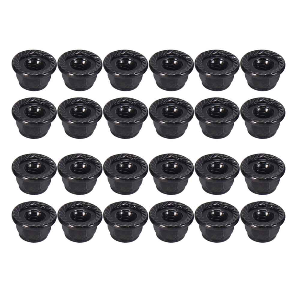 24Pcs Metal 4Mm M4 Wheel Lock Nuts For 1/10 Rc Crawler Car Trx4 Trx6 Axial Scx10 90046 Axi03007 Redcat, Black 4712094625378