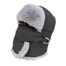 (OS, Black) Fashion Winter Hat Adjustable Ear Flap Soft Lining Ushanka Hat for Daily Wear Outdoor Adventure Hiking Camping Headwear  light blue OS