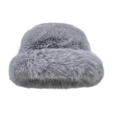 (light grey) Winter Keep Warm Thick Bucket Hat Ladies Windproof Commute Camping Skiing Fisherman Hat Shopping Hat for Girlfriend  White