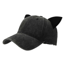 (Black) Cats Ear Baseball Hat for Girls Women Kitten Ears Casual Hat for Sports Gym Mountain Camping Hat Outdoor Activity  Burgundy