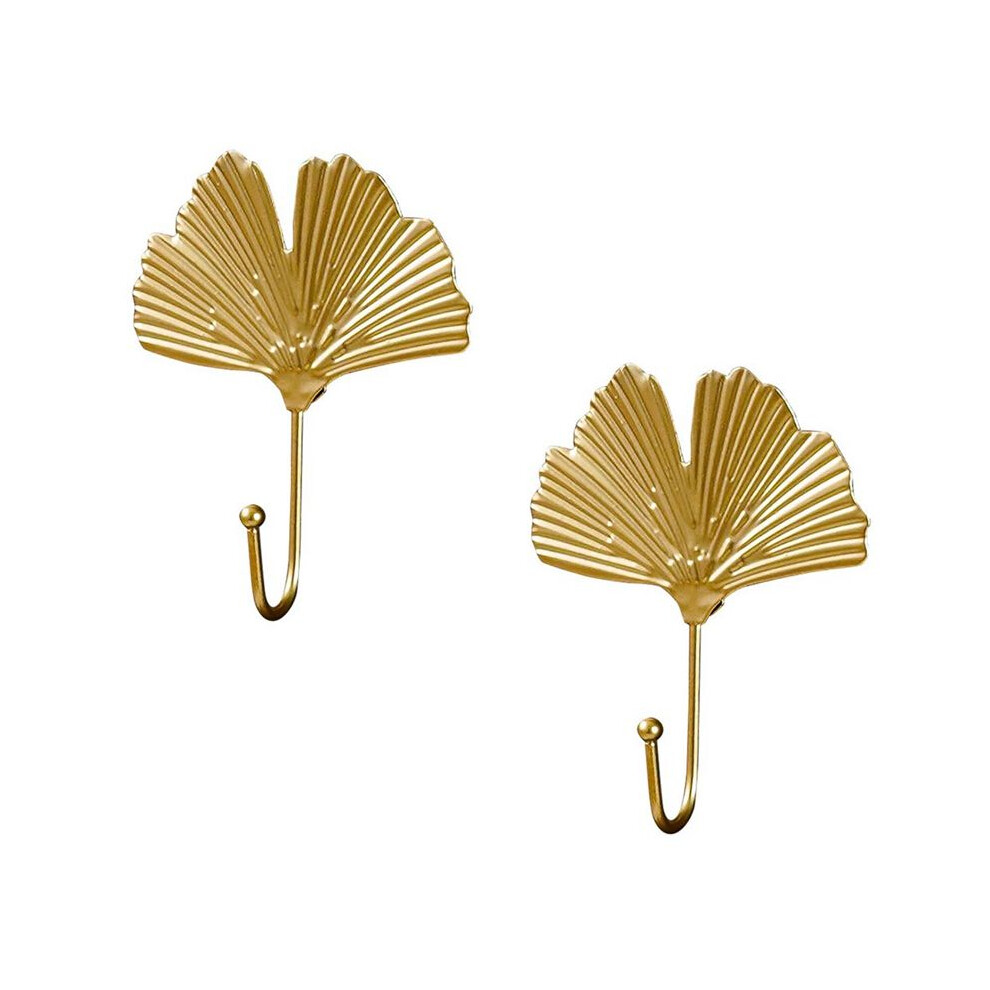 Coat Hooks Gold Hanging Holder For Key, Decorative Leaves Metal Hooks Wall Mounted Hooks Hanger 6032151707785