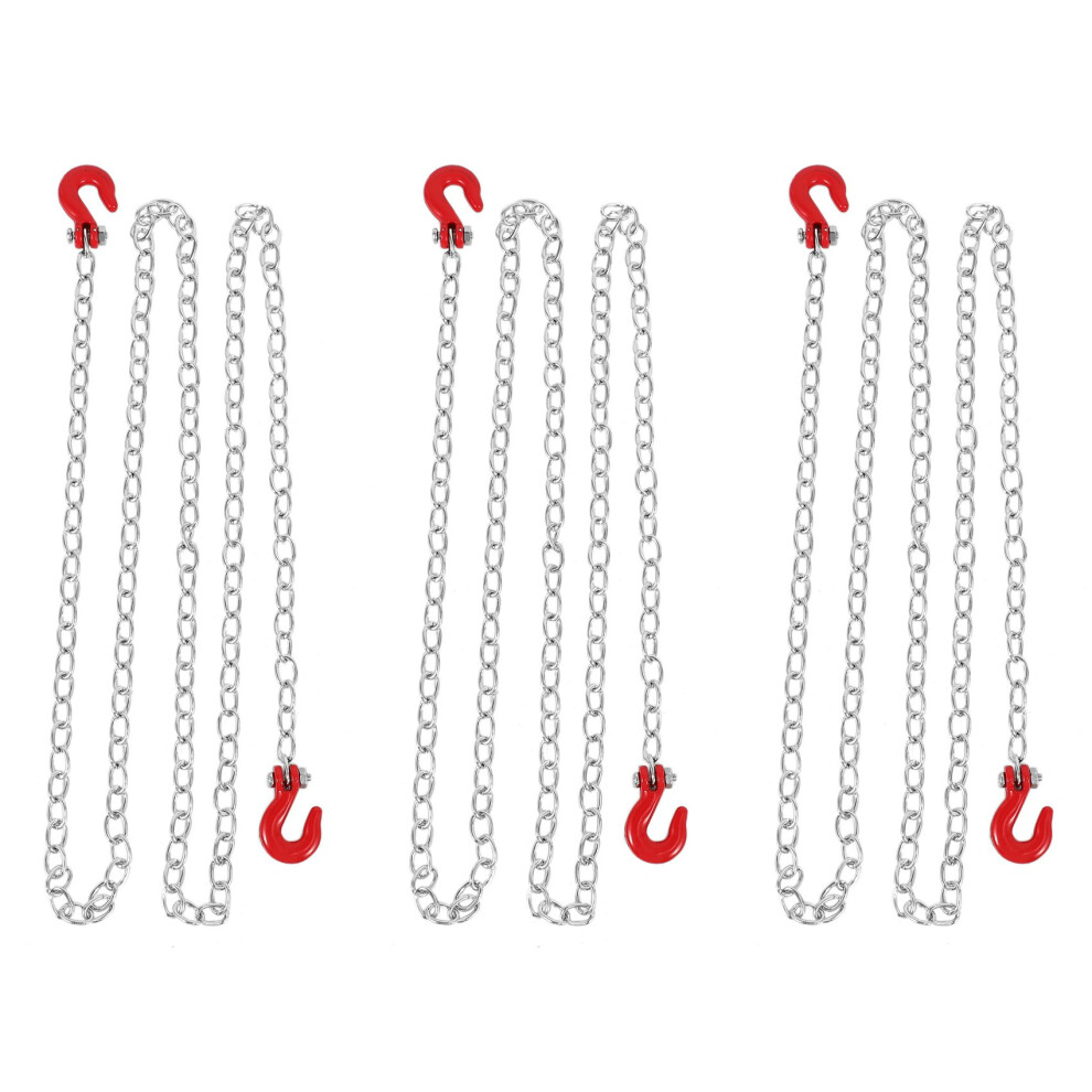 3X 1:10 Rc Crawler Accessories Tow Chain With Trailer Hook For Axial Scx10 90046 Cc01 Rc4wd D90 D110 Tf2 Light 6031982893896