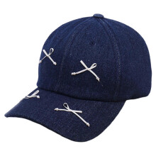 (Deep Blue) Women Studded Bow Baseball Hat 3D Bow Versatile Hat for Summer Spring Breathable Hat for Adults Casual Sport  Deep Blue