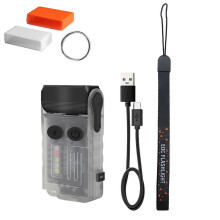 (Purple light white t) Hat Clip Flashlight Water Proof Light Handheld Flashlight Small Light Hiking Cycling Camping Outdoor Pocket Flashlight