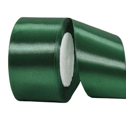 Satinband, 5 cm x 23 m, schwarzgrün 1